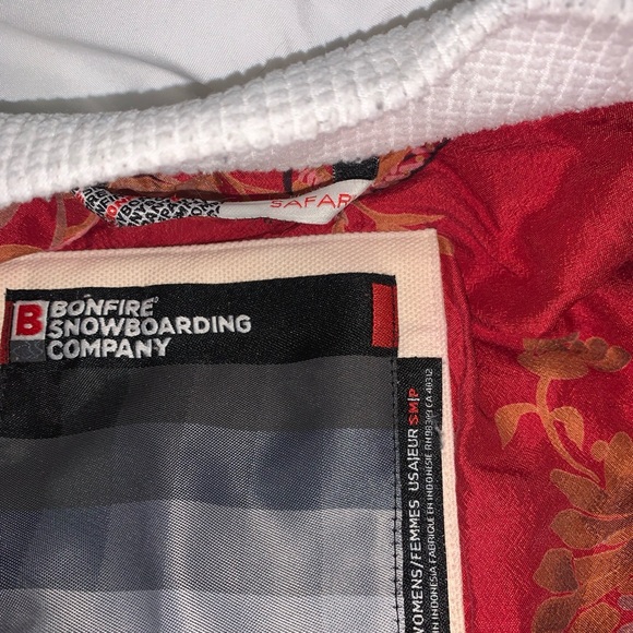 Bonfire Safari Snowboarding Jacket Women’s Sz Small Beige Faux Fur On Hood - Picture 10 of 15